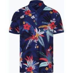 Napapijri - Męska koszulka polo, pomarańczowy. Pomarańczowe koszulki męskie marki Napapijri, xl, z nadrukiem, klasyczne, polo, bez rękawów. Za 399,95 zł.