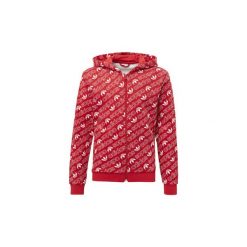 Bluzy dresowe Dziecko adidas Bluza z kapturem Trefoil Monogram. Czerwone bluzy chłopięce marki Adidas, z dresówki, z kapturem. Za 229,00 zł.