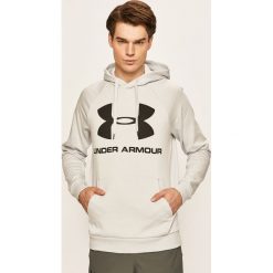 Under Armour - Bluza. Szare bluzy męskie Under Armour, s, z nadrukiem, z bawełny, z kapturem, bez rękawów, z kapturem. Za 199,90 zł.
