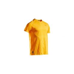 Koszulka TTS 500 SOFT męska. Żółte koszulki męskie ARTENGO, s, z poliesteru, sportowe. Za 49,99 zł.