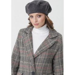 Ciemnoszary Beret Parisian Chic. Szare berety damskie Born2be, bez wzorów. Za 59,99 zł.