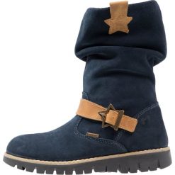 Primigi Kozaki navy/senape. Niebieskie buty zimowe damskie Primigi, z weluru, na wysokim obcasie. W wyprzedaży za 224,50 zł.