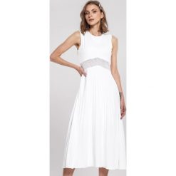 Biała Sukienka Veritable. Białe sukienki damskie other, s, bez wzorów, bez kołnierzyka, bez rękawów, midi. Za 159,99 zł.