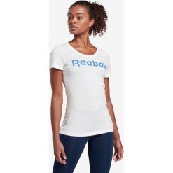 Reebok Essentials Koszulka Biały. Białe koszulki damskie Reebok, s, z nadrukiem, z bawełny, bez kołnierzyka. Za 76,95 zł.