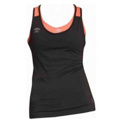 Umbro Koszulka Tank Top Womens Black/Fiery Coral Xs. Brązowe bluzki sportowe damskie marki Umbro, xs. W wyprzedaży za 39,00 zł.