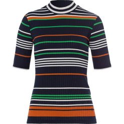 Koszulka w kolorze granatowym. Niebieskie koszulki damskie Cross Jeans, s, bez wzorów, ze splotem, ze stójką. W wyprzedaży za 56,95 zł.