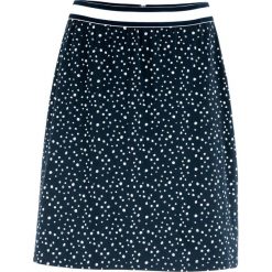 Spódnica shirtowa w kropki, z gumką w talii bonprix czarny w kropki. Czarne spódniczki damskie bonprix, bez wzorów. Za 49,99 zł.