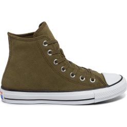 Trampki CONVERSE - Ctas Hi 564963C Surplus Olive/Habanero Red. Zielone półbuty damskie Converse, bez wzorów, z gumy, bez zapięcia. Za 369,00 zł.