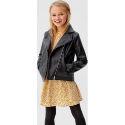 Mango Kids - Kurtka dziecięca Arpa6 110-164 cm. Czarne kurtki dziewczęce z poliesteru, krótkie. Za 159,90 zł.