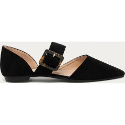 Answear - Baleriny Buonarotti. Czarne baleriny damskie ANSWEAR, bez wzorów, z gumy, bez obcasa, na obcasie. Za 119,90 zł.