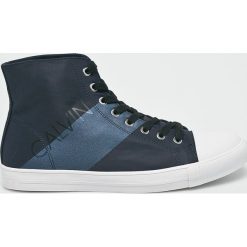 Calvin Klein Jeans - Trampki. Niebieskie trampki męskie Calvin Klein Jeans, bez wzorów, z jeansu, na sznurówki. W wyprzedaży za 269,90 zł.