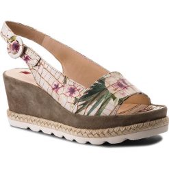 Espadryle HÖGL - 5-103247 Multi/Khaki 9900. Brązowe espadryle damskie marki HÖGL, ze skóry ekologicznej, na obcasie. W wyprzedaży za 389,00 zł.