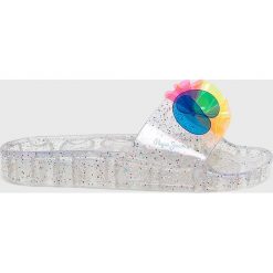 Pepe Jeans - Klapki Flap Flower. Klapki damskie Pepe Jeans, bez wzorów, z jeansu, bez obcasa. W wyprzedaży za 99,90 zł.