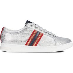 Geox - Buty. Szare buty sportowe damskie Geox, bez wzorów, ze skóry, sportowe. W wyprzedaży za 379,90 zł.