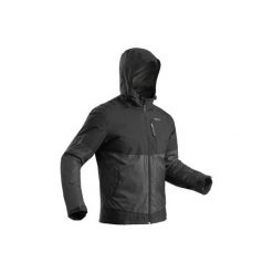 Kurtka turystyczna SH100 X-Warm męska. Szare kurtki męskie QUECHUA, na zimę, s, bez wzorów, z poliesteru, bez kaptura. Za 149,99 zł.