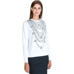 Just Cavalli Bluza Biały. Białe bluzy damskie m, z nadrukiem, z bawełny. Za 1303,95 zł.