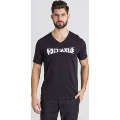 T-SHIRT Armani Exchange. Czarne t-shirty męskie Armani Exchange, s, z nadrukiem, z bawełny, bez kołnierzyka. Za 125,30 zł.