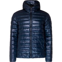 Kurtka puchowa EA7 EMPORIO ARMANI. Niebieskie płaszcze męskie EA7 Emporio Armani, bez wzorów, z tkaniny, z kapturem. W wyprzedaży za 914,00 zł.