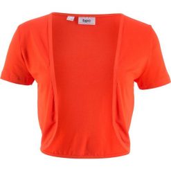 Bolerko shirtowe bonprix głęboki pomarańczowy. Pomarańczowe bolerka i narzutki damskie marki bonprix. Za 32,99 zł.