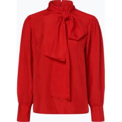 Comma - Jedwabna bluzka damska, czerwony. Czerwone bluzki damskie marki comma, bez wzorów, z jedwabiu, ze stójką, bez rękawów. Za 399,95 zł.