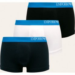 Emporio Armani - Bokserki (3 pack). Czarne bokserki męskie Emporio Armani, s, bez wzorów, z elastanu. W wyprzedaży za 149,90 zł.