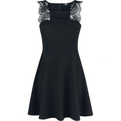 Black Premium by EMP Come On Eileen Sukienka czarny. Czarne sukienki damskie marki Black Premium by EMP, xxl, w koronkowe wzory, z koronki, z okrągłym kołnierzem, bez rękawów. Za 99,90 zł.