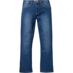 Miękkie dżinsy ze stretchem Slim Fit Bootcut bonprix niebieski "stone”. Niebieskie jeansy męskie bonprix, m, bez wzorów, z jeansu. Za 109,99 zł.