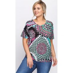 Fuksjowy T-shirt Lovelight. Szare bluzki damskie marki Born2be, xl. Za 19,99 zł.