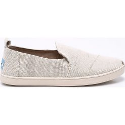Toms - Espadryle Metallic Jute. Espadryle damskie Toms, bez wzorów, z materiału, bez obcasa, na obcasie. W wyprzedaży za 159,90 zł.
