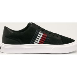 Tommy Hilfiger - Tenisówki. Czarne trampki męskie TOMMY HILFIGER, bez wzorów, z gumy, na sznurówki. Za 299,90 zł.