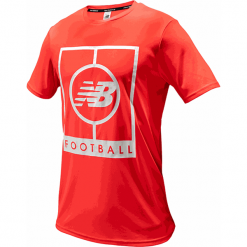 Koszulka treningowa MT833017BRC. Czerwone koszulki sportowe męskie marki New Balance, s, z poliesteru. Za 129,99 zł.