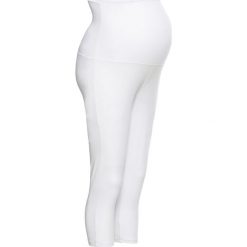 Legginsy ciążowe 3/4 bonprix biały. Białe legginsy ciążowe bonprix, bez wzorów. Za 44,99 zł.