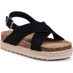 Espadryle BIG STAR - FF374168 Black. Czarne sandały dziewczęce BIG STAR, ze skóry, bez zapięcia. Za 109,00 zł.