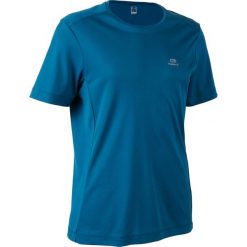 Koszulka do biegania RUN DRY męska. Niebieskie koszulki męskie KALENJI, m, bez wzorów, z poliesteru, bez kołnierzyka, bez rękawów, do biegania. Za 19,99 zł.