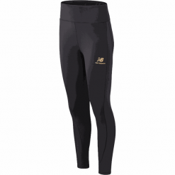 New Balance WP03502BK. Żółte legginsy sportowe damskie New Balance, l, w paski, z bawełny. Za 299,99 zł.