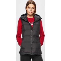 Adidas Performance - Bezrękawnik puchowy. Czarne kurtki damskie adidas Performance, s, bez wzorów, z poliesteru, z kapturem. Za 449,90 zł.