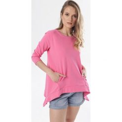 Ciemnoróżowa Bluza Metiomeia. Różowe bluzy damskie Born2be, s, bez wzorów, bez rękawów, bez kaptura. W wyprzedaży za 59,99 zł.