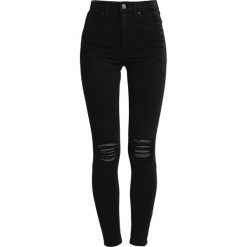 Topshop JAMIE NEW Jeans Skinny Fit black. Czarne rurki damskie marki Topshop, z elastanu. Za 239,00 zł.