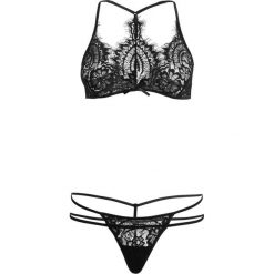 Biustonosze: LingaDore BRALETTE WITH STRING SET Biustonosz bustier black