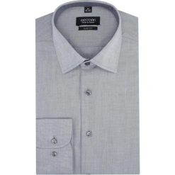 Koszula bexley 2514 długi rękaw slim fit szary. Szare koszule męskie Recman, m, bez wzorów, bez kołnierzyka, z długim rękawem. Za 149,00 zł.