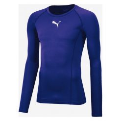 Puma Liga Baselayer Koszulka Niebieski. Niebieskie podkoszulki męskie Puma, l, z nadrukiem, z elastanu, bez kołnierzyka, z długim rękawem, długie. Za 171,95 zł.