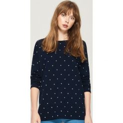 Dzianinowy sweter - Niebieski. Niebieskie swetry klasyczne damskie Sinsay, l, z dzianiny. Za 49,99 zł.