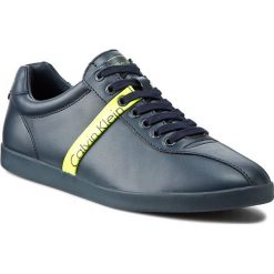 Sneakersy CALVIN KLEIN JEANS - Avi SE8439 Navy/Yell. Niebieskie sneakersy męskie Calvin Klein Jeans, na co dzień, bez wzorów, z jeansu, eleganckie, bez zapięcia. W wyprzedaży za 269,00 zł.