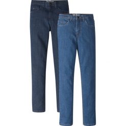 Spodnie chłopięce: Dżinsy Slim Fit (2 szt.) bonprix ciemnoniebieski „stone” + niebieski „stone”