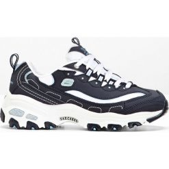 Sneakersy skórzane Skechers bonprix ciemnoniebiesko-biały. Niebieskie sneakersy damskie bonprix, z materiału. Za 249,99 zł.