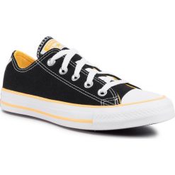 Trampki CONVERSE - Ctas Ox 167175C Black/Amarillo/Whi. Czarne półbuty damskie Converse, bez wzorów, z gumy, bez zapięcia. W wyprzedaży za 239,00 zł.