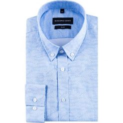 Koszula SIMONE KDNS000416. Niebieskie koszule męskie Giacomo Conti, na lato, m, bez wzorów, z bawełny, button down, bez rękawów. Za 169,00 zł.