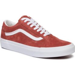 Tenisówki VANS - Old Skool VN0A4BV5V751 (Pig Suede) Brnt Brcktrwht. Czerwone półbuty damskie Vans, bez wzorów, ze skóry, bez zapięcia. W wyprzedaży za 249,00 zł.