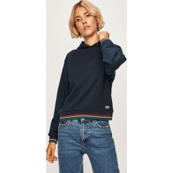 Pepe Jeans - Bluza. Niebieskie bluzy damskie Pepe Jeans, s, bez wzorów, z bawełny, bez rękawów, z kapturem. W wyprzedaży za 159,90 zł.