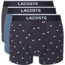 Lacoste 3-pack Bokserki Niebieski Szary. Szare bokserki męskie Lacoste, bez wzorów, z elastanu. Za 199,95 zł.